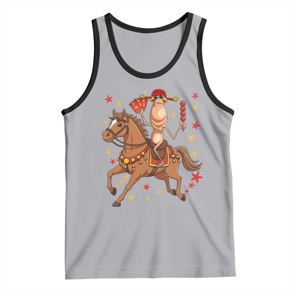 Funny Marcus The Worm Lunar New Year Tank Top Viral Meme TS12 Athletic Heather Black Print Your Wear