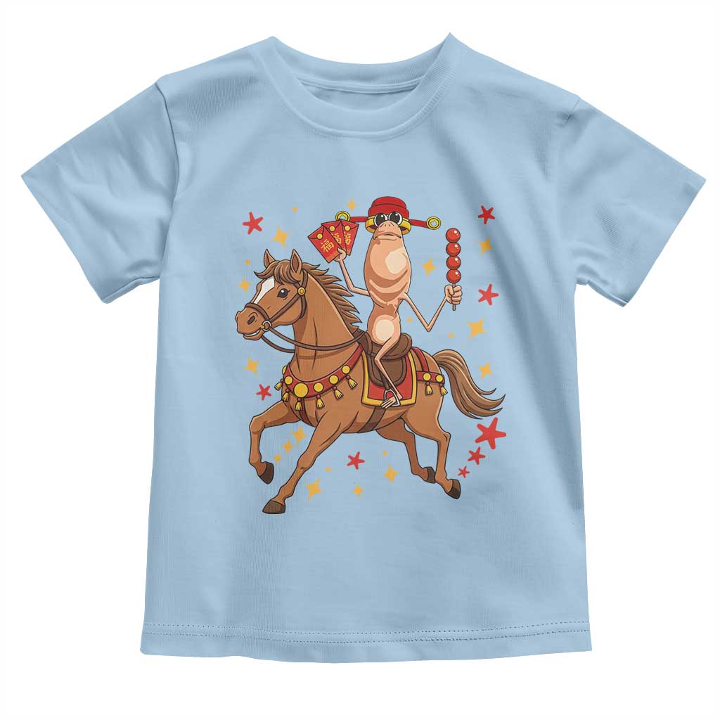 Funny Marcus The Worm Lunar New Year Toddler T Shirt Viral Meme TS12 Light Blue Print Your Wear