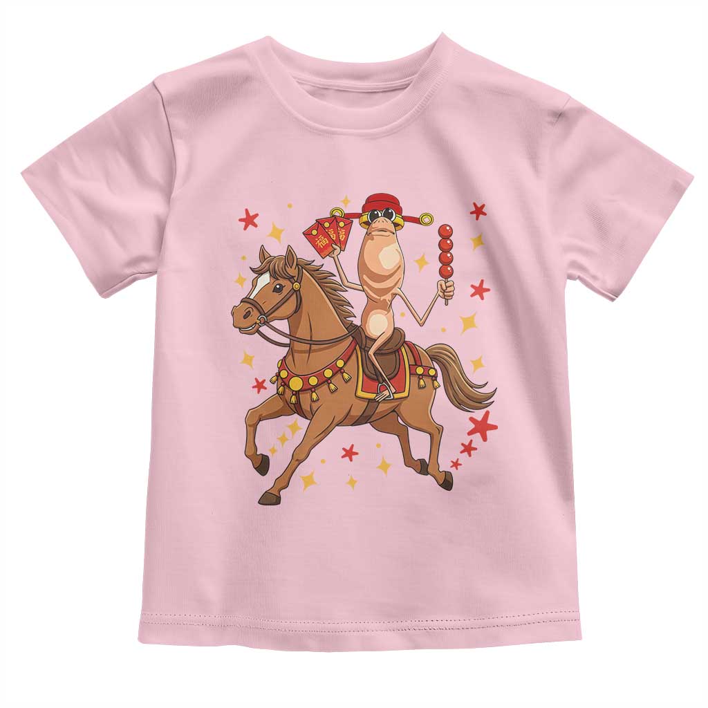 Funny Marcus The Worm Lunar New Year Toddler T Shirt Viral Meme TS12 Light Pink Print Your Wear