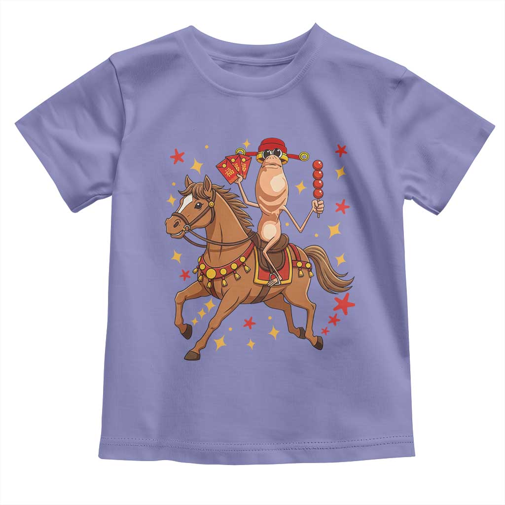 Funny Marcus The Worm Lunar New Year Toddler T Shirt Viral Meme TS12 Violet Print Your Wear