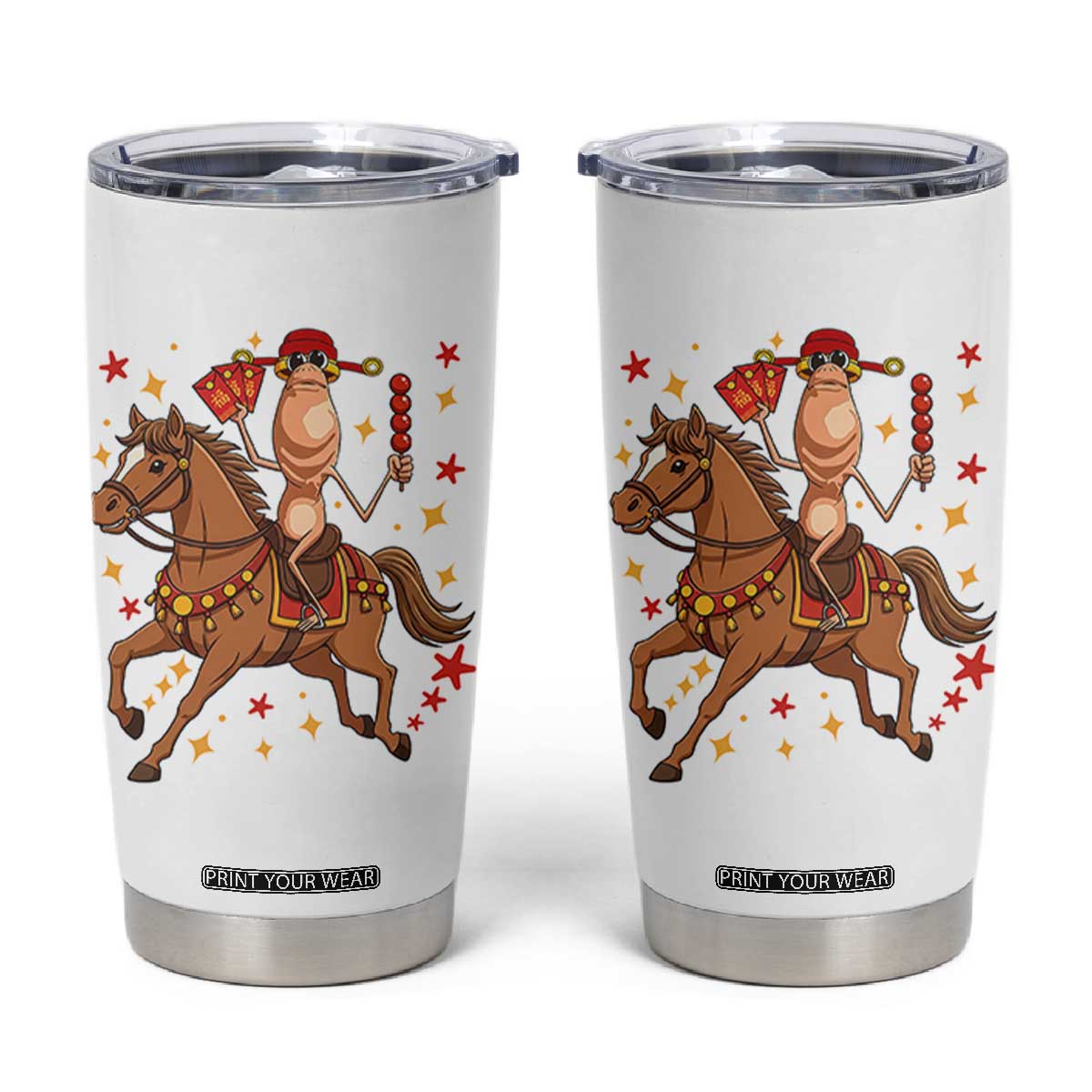 Funny Marcus The Worm Lunar New Year Tumbler Cup Viral Meme TS12 White Print Your Wear