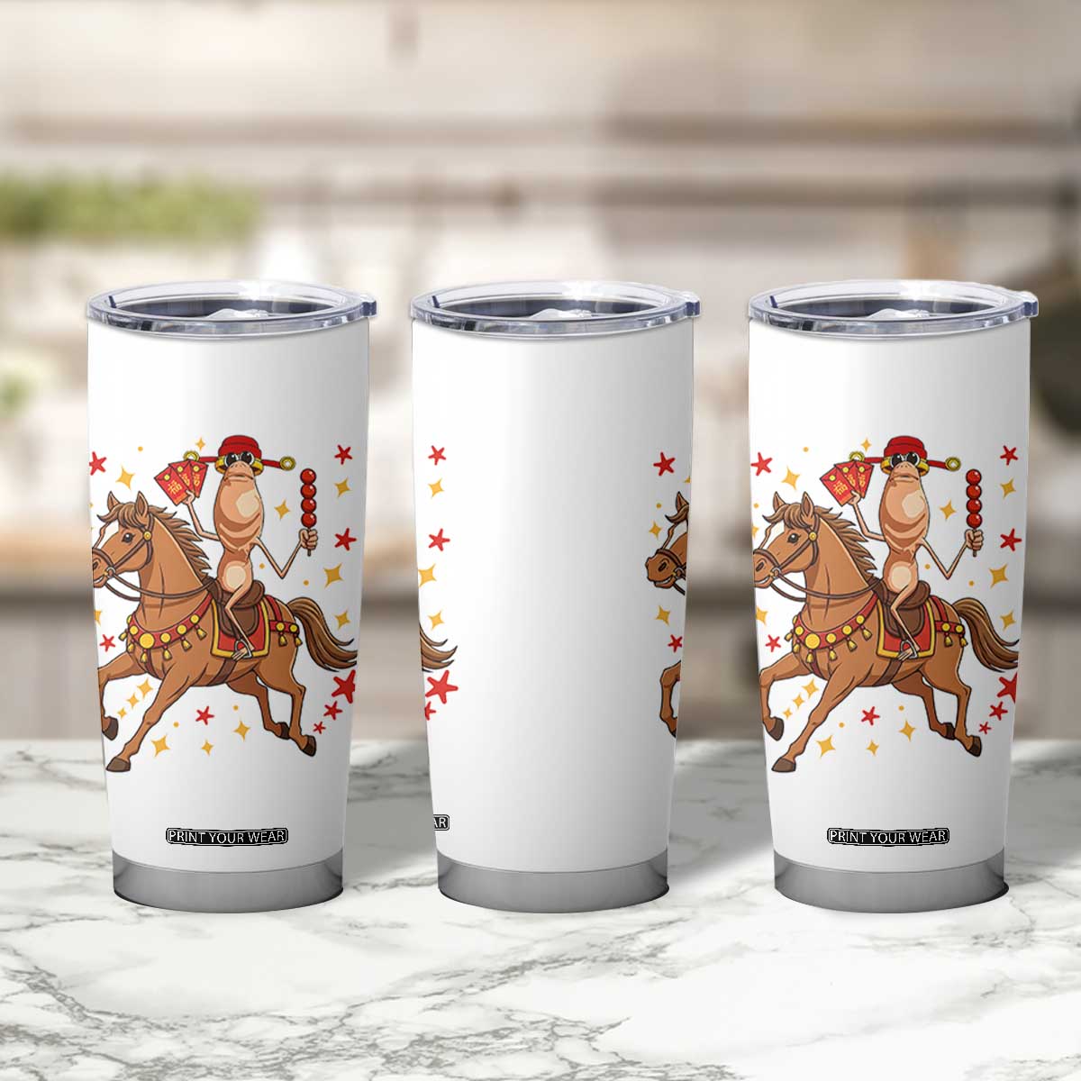 Funny Marcus The Worm Lunar New Year Tumbler Cup Viral Meme TS12 Print Your Wear
