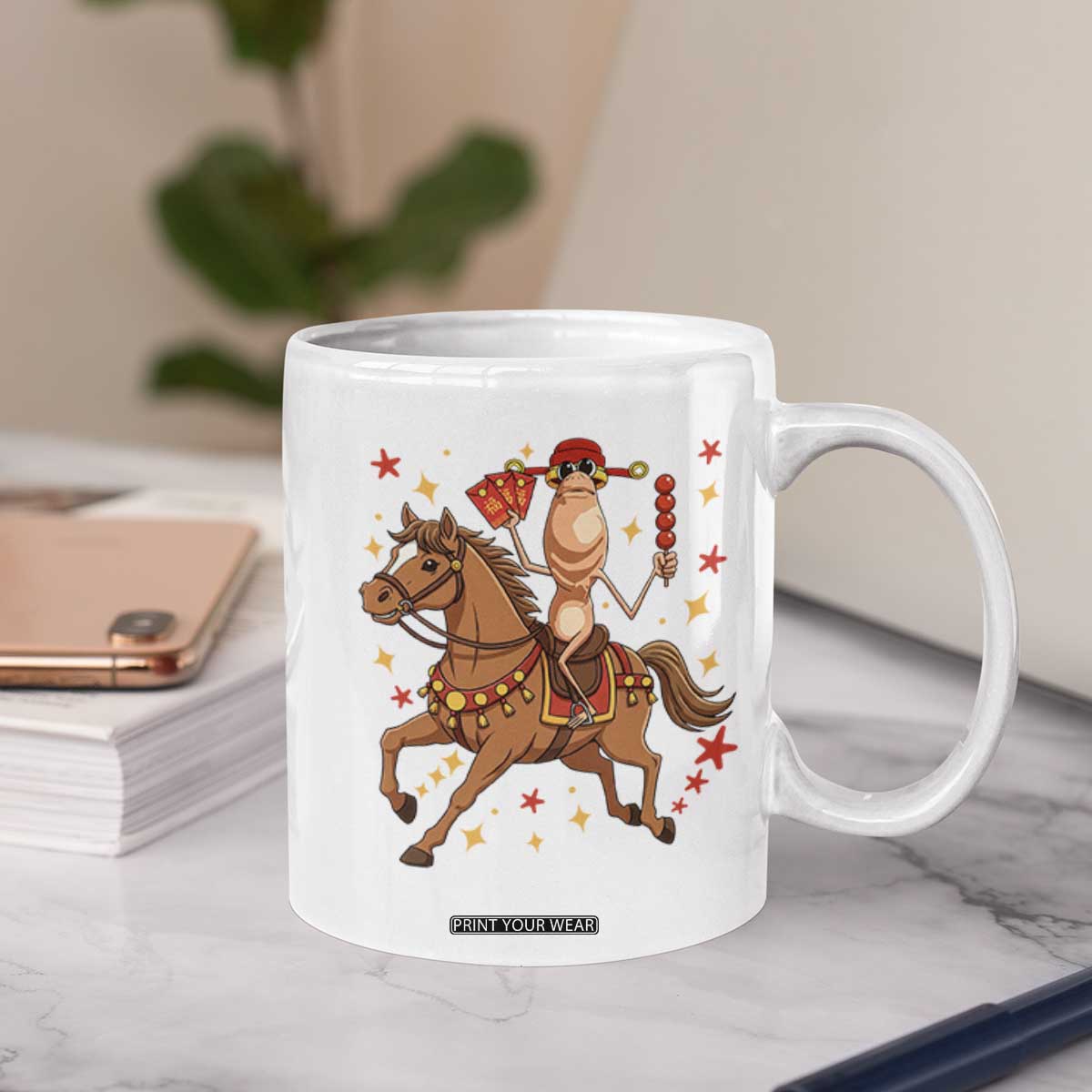Funny Marcus The Worm Lunar New Year Coffee Mug Viral Meme TS12 Print Your Wear
