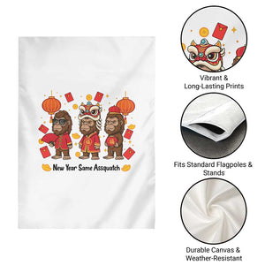 Funny New Year Same Assquatch Garden Flag Bigfoot Lover TS12 Print Your Wear