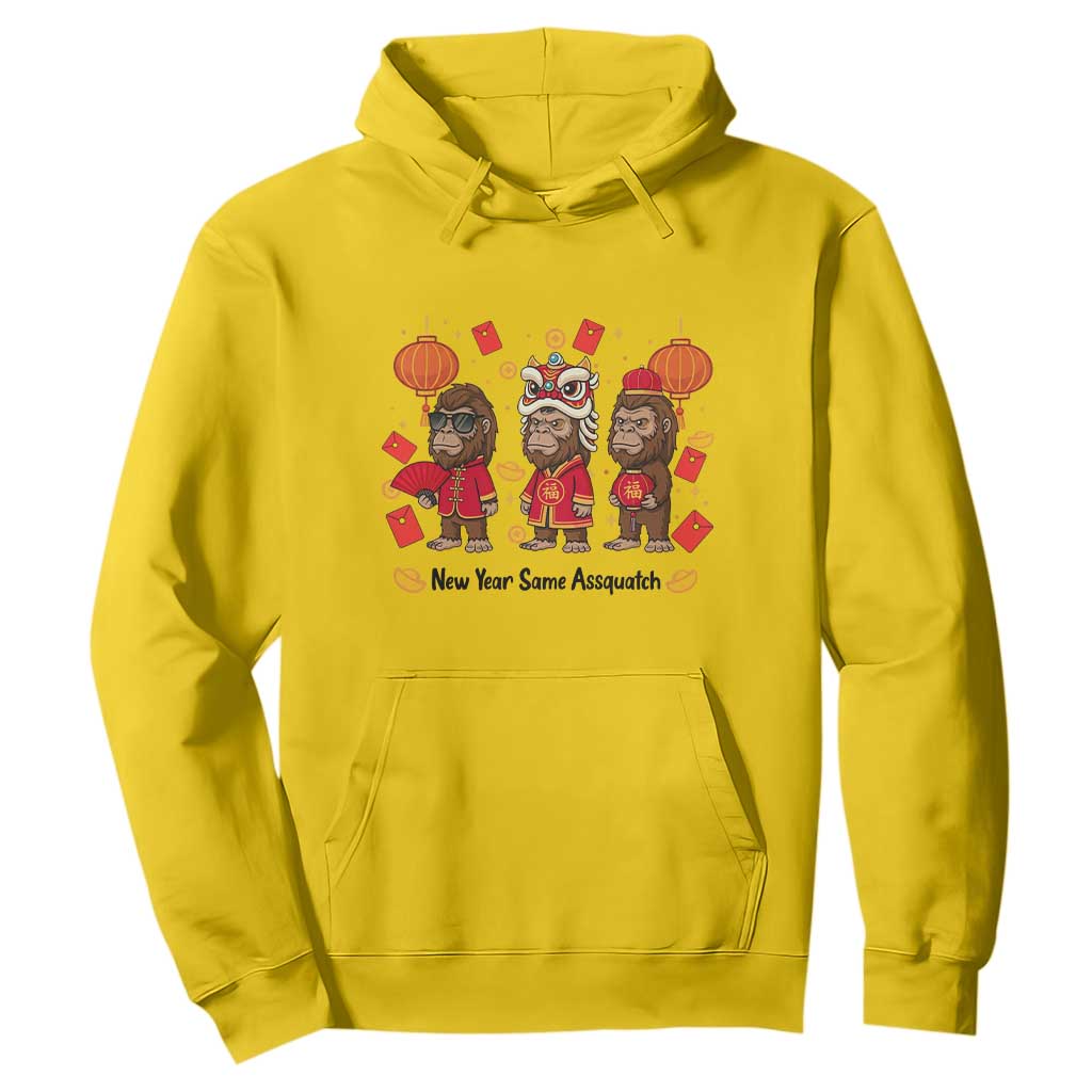 Funny New Year Same Assquatch Hoodie Bigfoot Lover TS12 Daisy Print Your Wear
