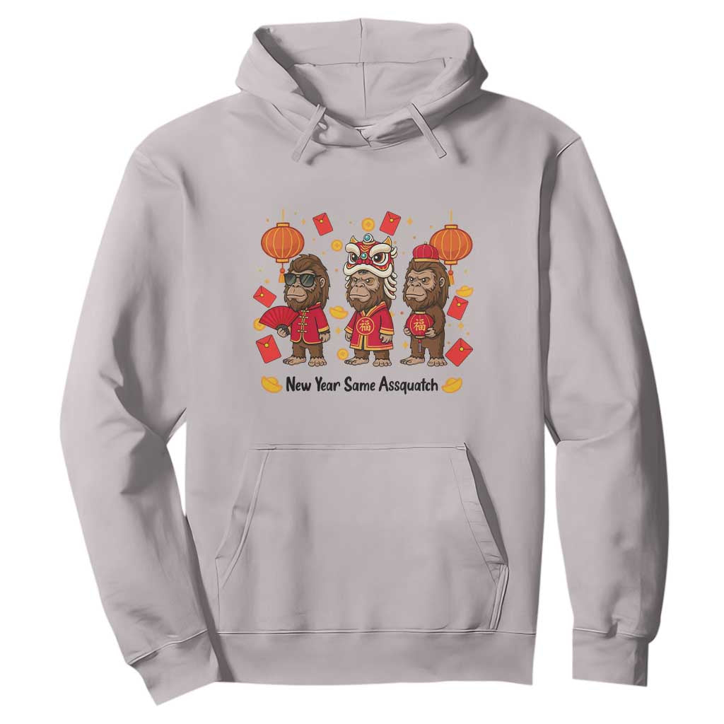 Funny New Year Same Assquatch Hoodie Bigfoot Lover TS12 Ice Gray Print Your Wear