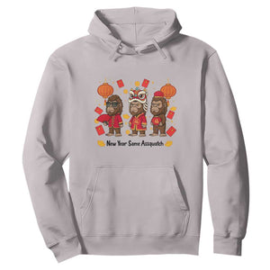 Funny New Year Same Assquatch Hoodie Bigfoot Lover TS12 Ice Gray Print Your Wear