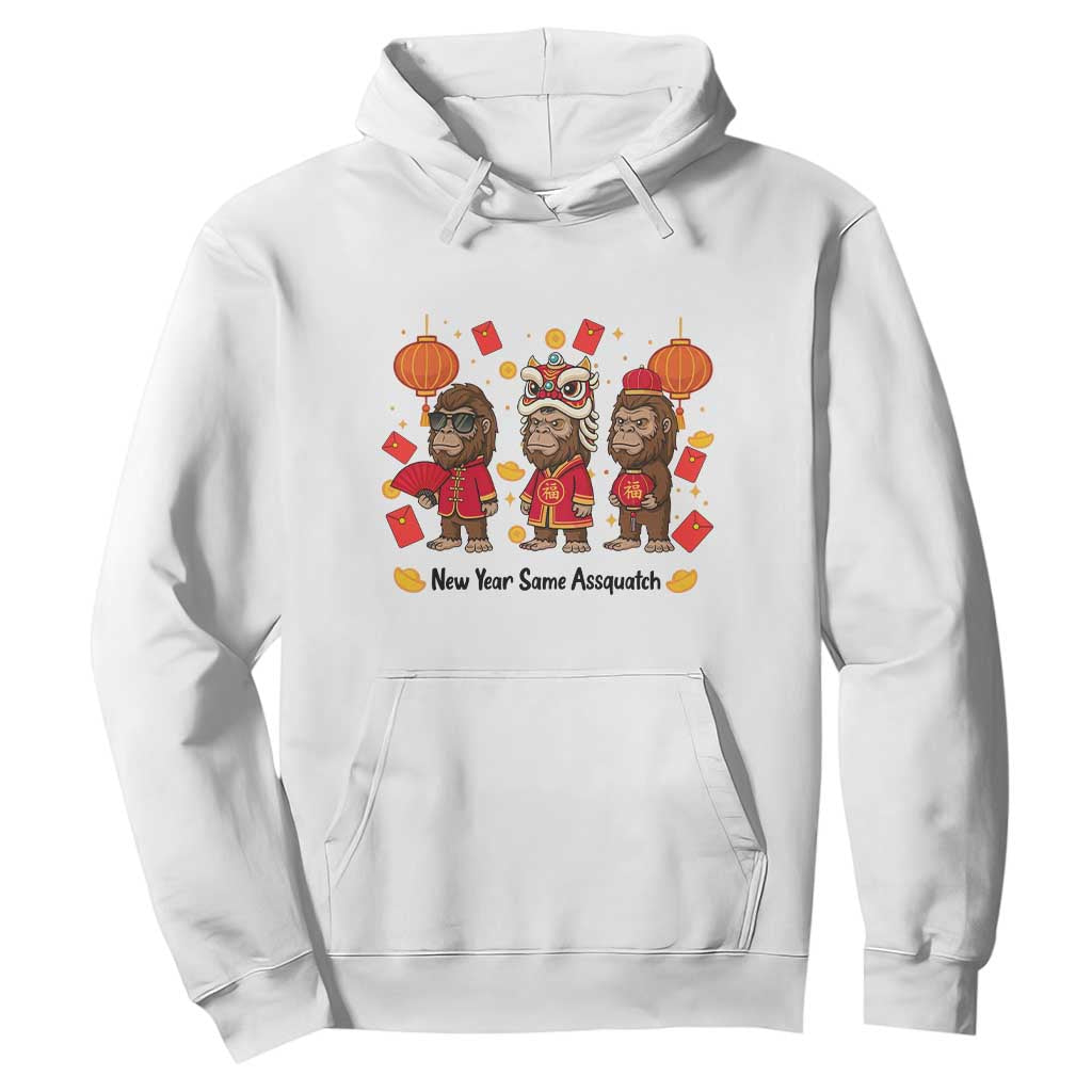 Funny New Year Same Assquatch Hoodie Bigfoot Lover TS12 White Print Your Wear