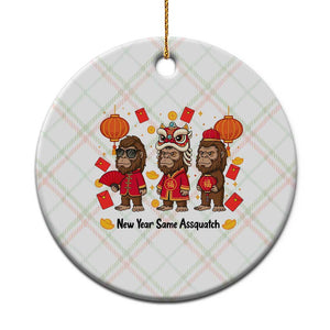 Funny New Year Same Assquatch Ceramic Ornament Bigfoot Lover TS12 1pc Christmas Plaid Print Your Wear