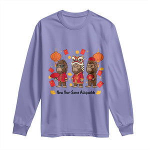 Funny New Year Same Assquatch Long Sleeve Shirt Bigfoot Lover TS12 Violet Print Your Wear