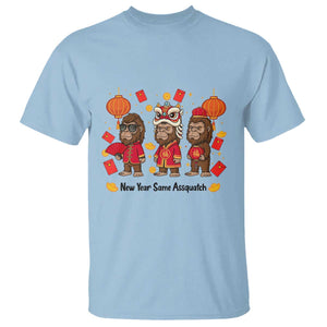Funny New Year Same Assquatch T Shirt Bigfoot Lover TS12 Light Blue Print Your Wear