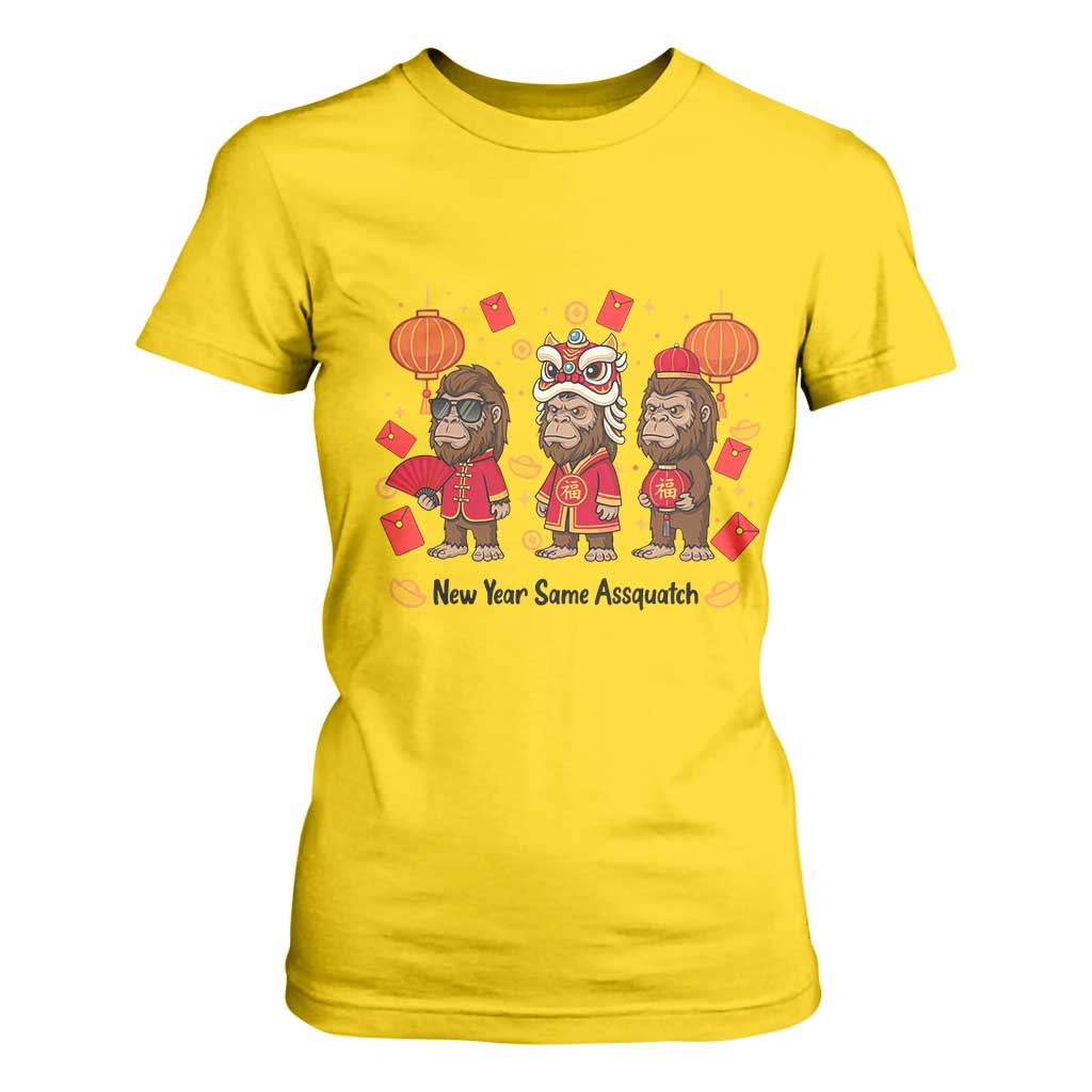 Funny New Year Same Assquatch T Shirt For Women Bigfoot Lover TS12 Daisy Print Your Wear