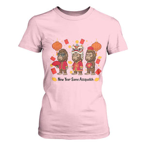 Funny New Year Same Assquatch T Shirt For Women Bigfoot Lover TS12 Light Pink Print Your Wear