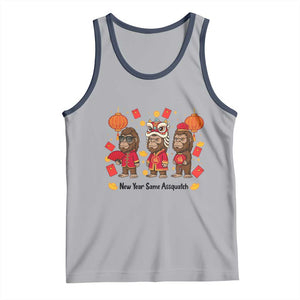 Funny New Year Same Assquatch Tank Top Bigfoot Lover TS12 Athletic Heather Navy Print Your Wear