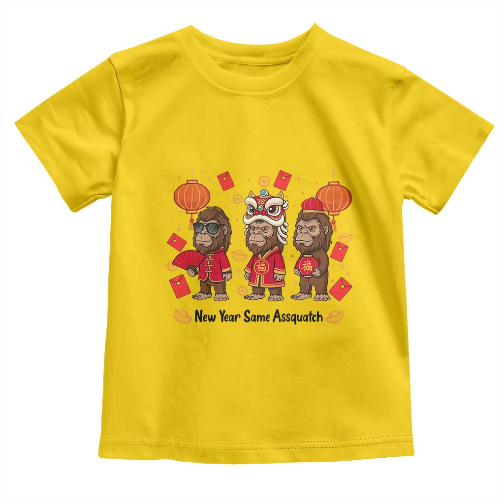 Funny New Year Same Assquatch Toddler T Shirt Bigfoot Lover TS12 Daisy Print Your Wear