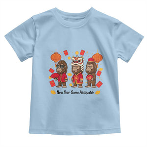 Funny New Year Same Assquatch Toddler T Shirt Bigfoot Lover TS12 Light Blue Print Your Wear
