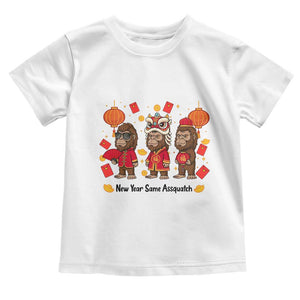 Funny New Year Same Assquatch Toddler T Shirt Bigfoot Lover TS12 White Print Your Wear