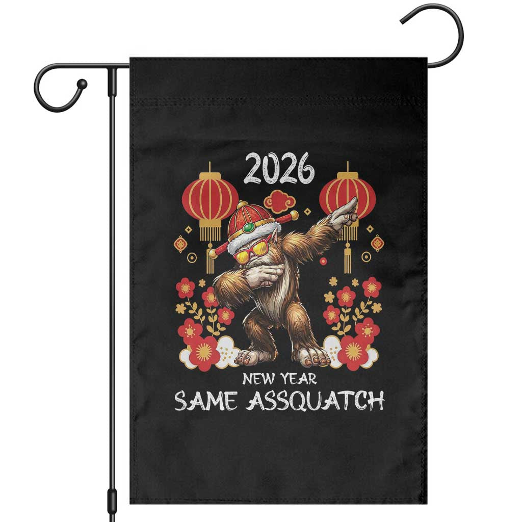 Bigfoot Lunar New Year Garden Flag Funny Same Assquatch TS12 Black Print Your Wear
