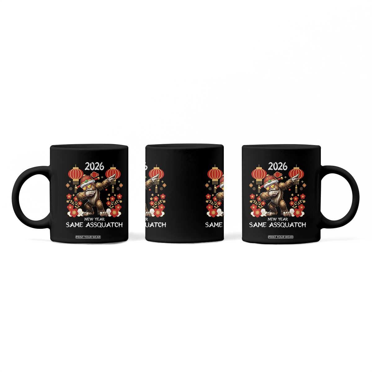 Bigfoot Lunar New Year Coffee Mug Funny Same Assquatch TS12 Print Your Wear