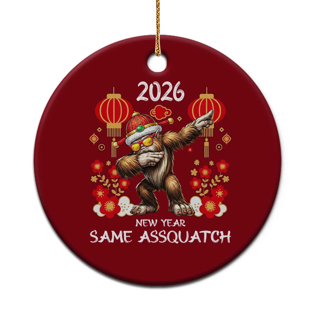 Bigfoot Lunar New Year Ceramic Ornament Funny Same Assquatch TS12 1pc Red Print Your Wear