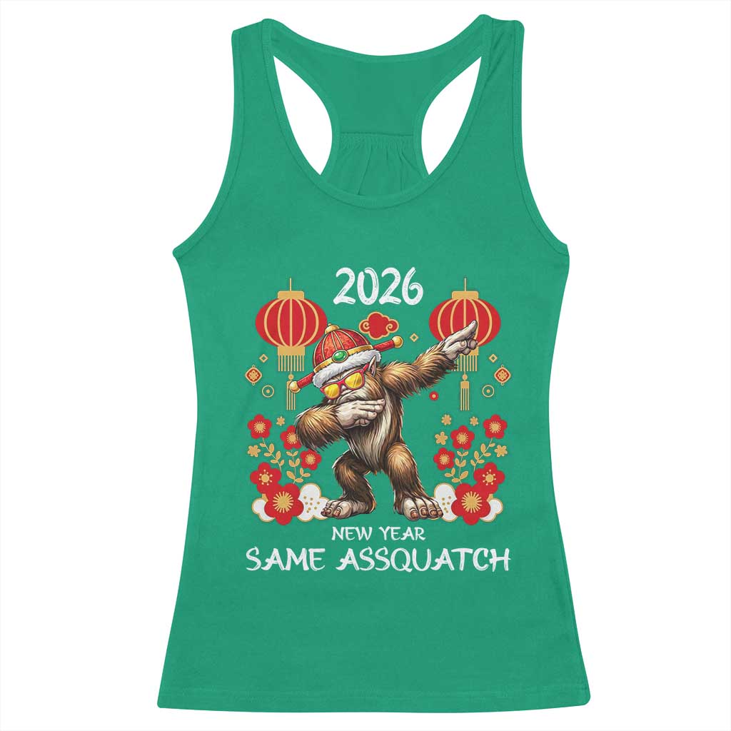 Bigfoot Lunar New Year Racerback Tank Top Funny Same Assquatch TS12 Irish Green Print Your Wear
