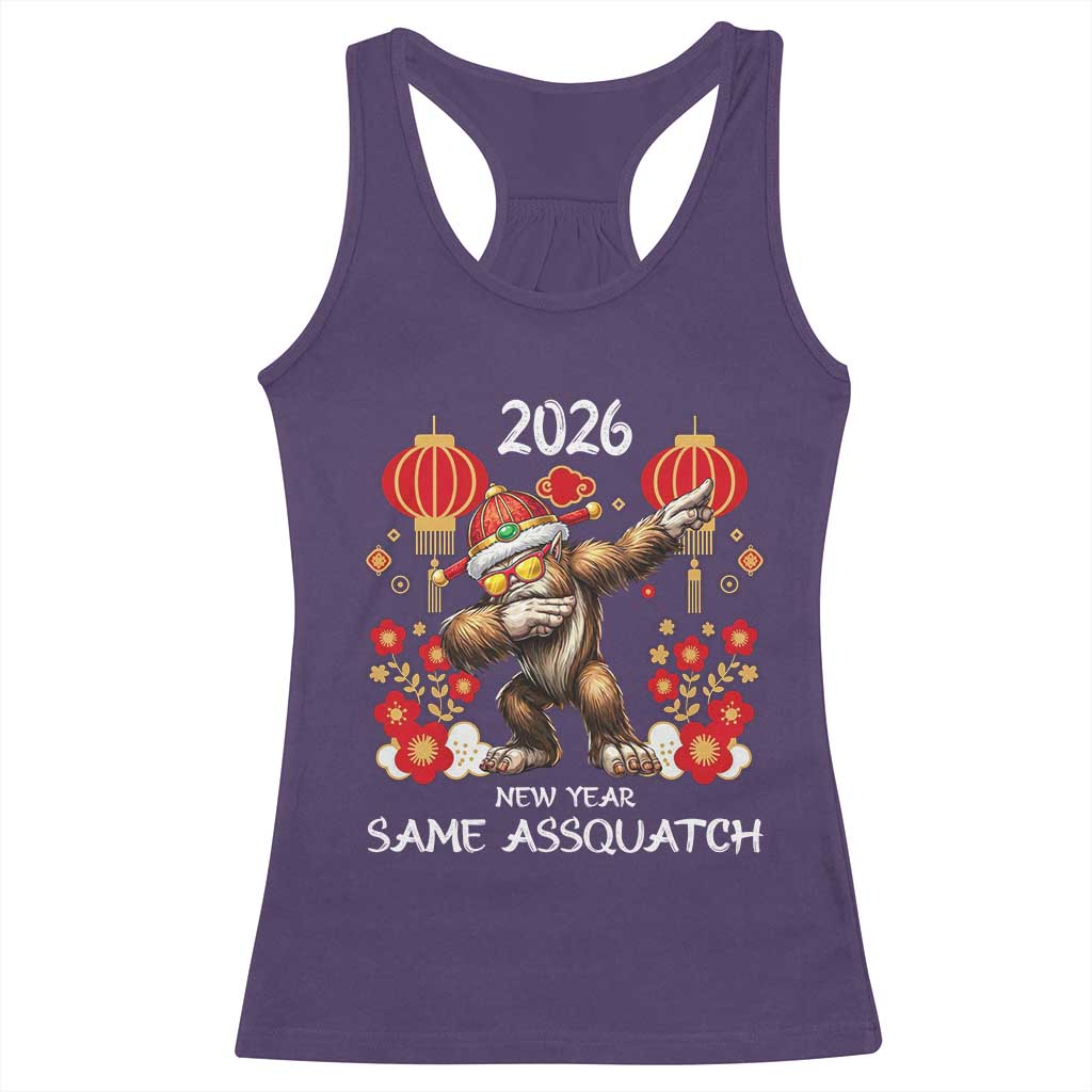 Bigfoot Lunar New Year Racerback Tank Top Funny Same Assquatch TS12 Purple Print Your Wear