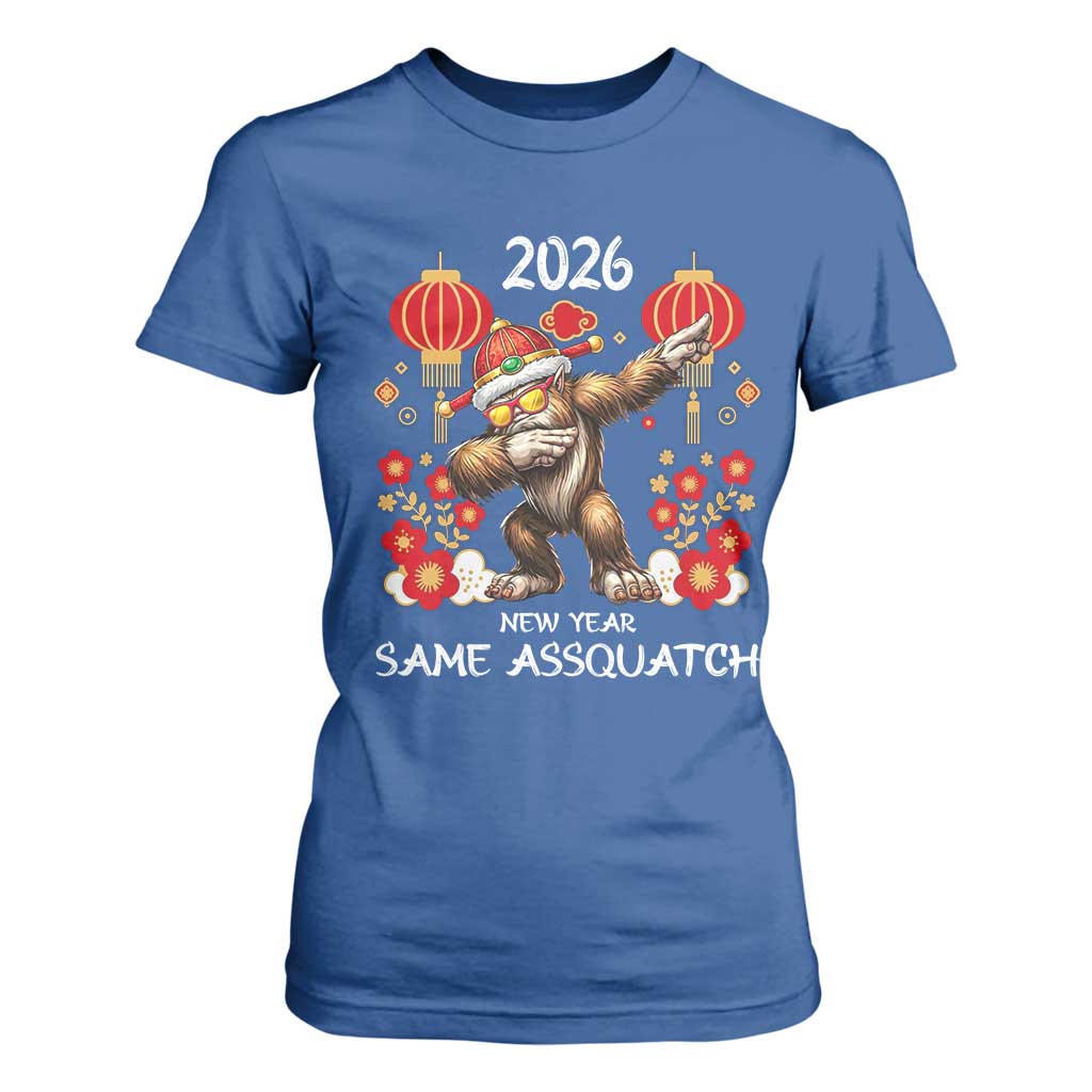 Bigfoot Lunar New Year T Shirt For Women Funny Same Assquatch TS12 Royal Blue Print Your Wear