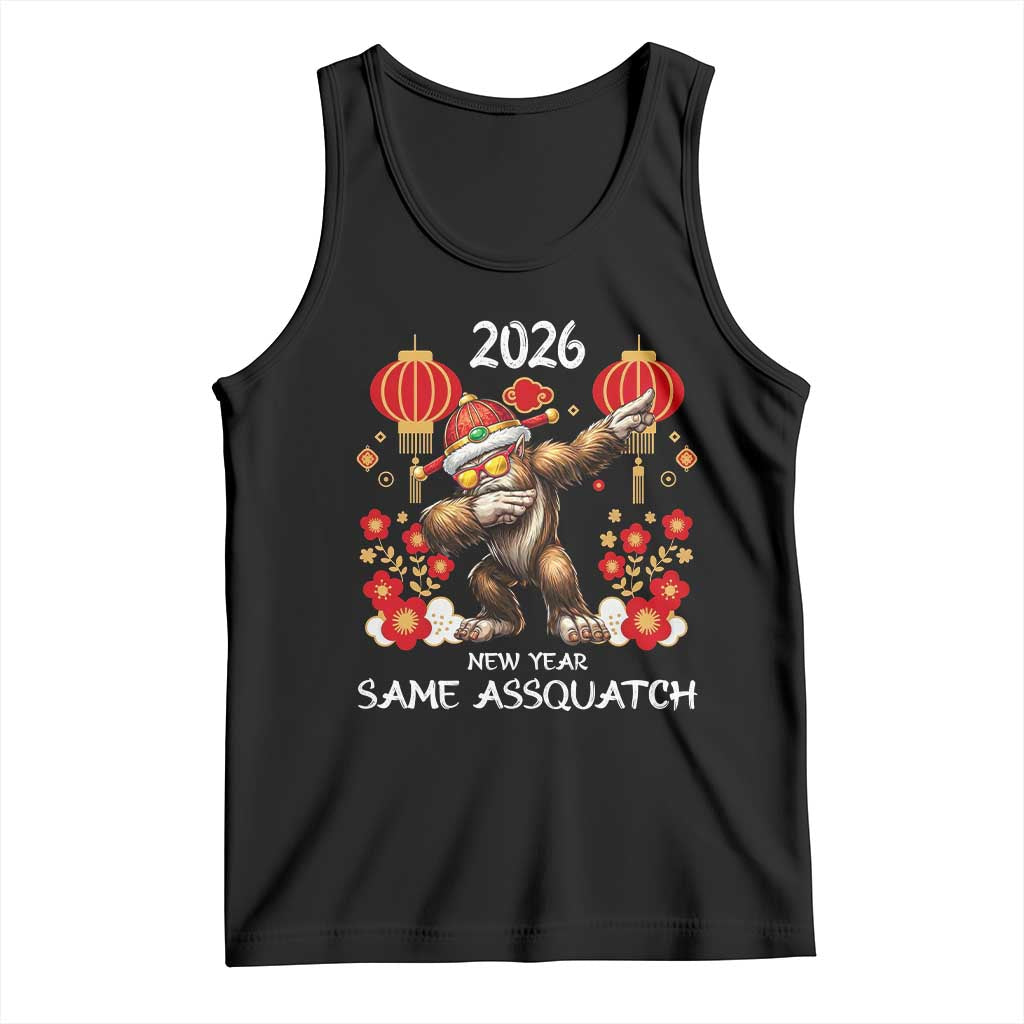 Bigfoot Lunar New Year Tank Top Funny Same Assquatch TS12 Black Print Your Wear