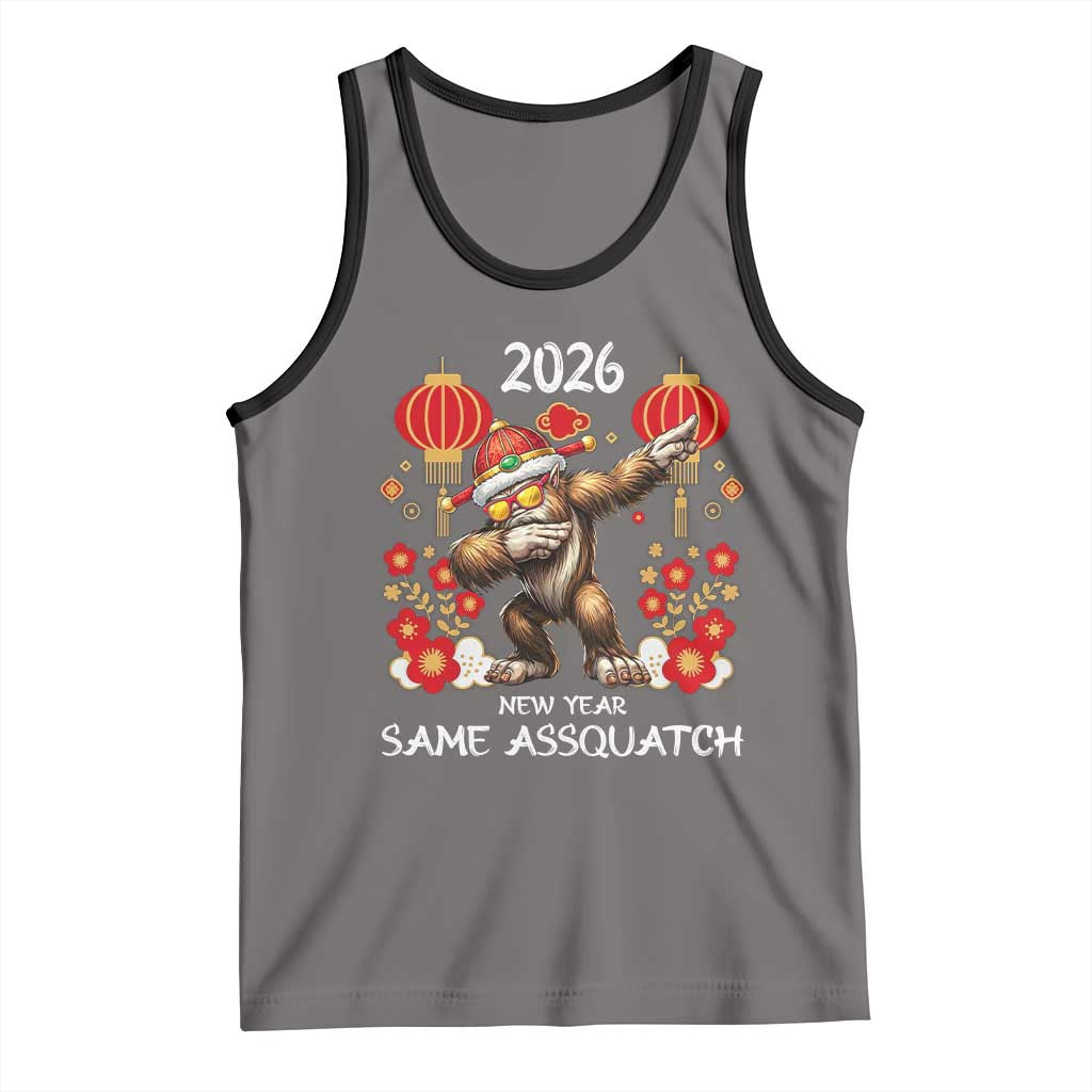 Bigfoot Lunar New Year Tank Top Funny Same Assquatch TS12 Deep Heather Black Print Your Wear