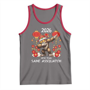Bigfoot Lunar New Year Tank Top Funny Same Assquatch TS12 Deep Heather Red Print Your Wear