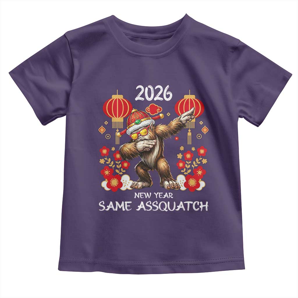 Bigfoot Lunar New Year Toddler T Shirt Funny Same Assquatch TS12 Purple Print Your Wear