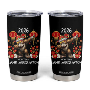 Bigfoot Lunar New Year Tumbler Cup Funny Same Assquatch TS12 Black Print Your Wear