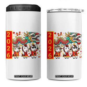 Cute Horse Dragon Dance 4 in 1 Can Cooler Tumbler Lunar New Year TS12 One Size: 16 oz White Print Your Wear