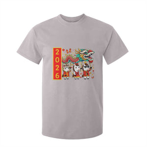 Cute Horse Dragon Dance T Shirt For Kid Lunar New Year TS12 Ice Gray Print Your Wear