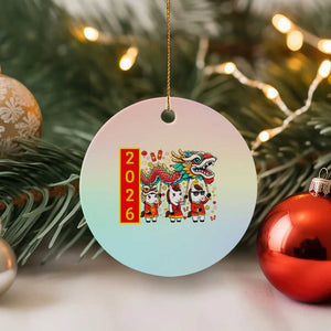 Cute Horse Dragon Dance Ceramic Ornament Lunar New Year TS12 1pc Pastel Print Your Wear
