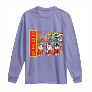 Cute Horse Dragon Dance Long Sleeve Shirt Lunar New Year TS12 Violet Print Your Wear