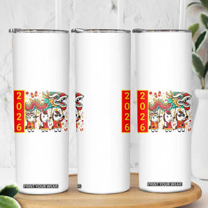 Cute Horse Dragon Dance Skinny Tumbler Lunar New Year TS12 Print Your Wear