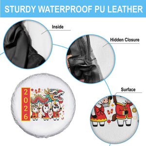 Cute Horse Dragon Dance Spare Tire Cover Lunar New Year TS12 Print Your Wear