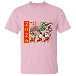 Cute Horse Dragon Dance T Shirt Lunar New Year TS12 Light Pink Print Your Wear