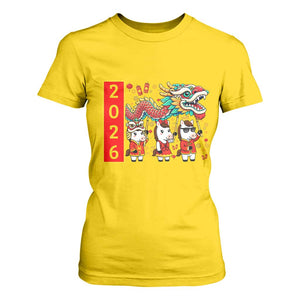 Cute Horse Dragon Dance T Shirt For Women Lunar New Year TS12 Daisy Print Your Wear