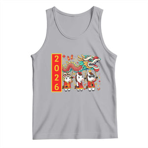 Cute Horse Dragon Dance Tank Top Lunar New Year TS12 Athletic Heather Print Your Wear