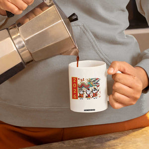 Cute Horse Dragon Dance Coffee Mug Lunar New Year TS12 Print Your Wear
