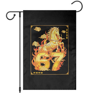 Funny Horse Six Seven Meme Garden Flag Happy Lunar New Year TS12 Black Print Your Wear