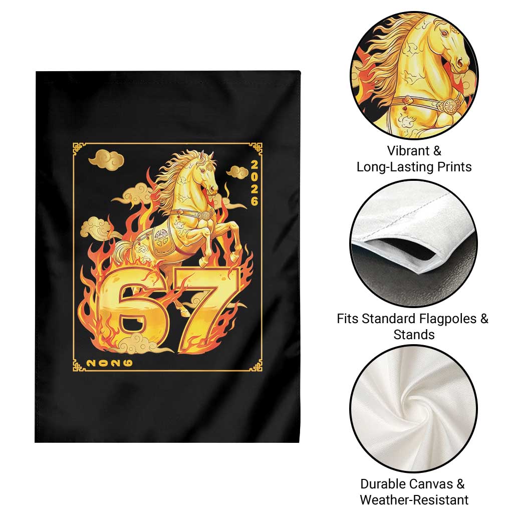Funny Horse Six Seven Meme Garden Flag Happy Lunar New Year TS12 Print Your Wear