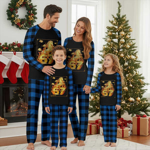 Funny Horse Six Seven Meme Plaid Pajama Set Happy Lunar New Year TS12 Blue Plaid Print Your Wear