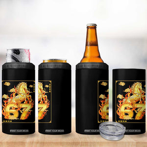 Funny Horse Six Seven Meme 4 in 1 Can Cooler Tumbler Happy Lunar New Year TS12 Print Your Wear