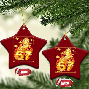 Funny Horse Six Seven Meme Ceramic Ornament Happy Lunar New Year TS12 Print Your Wear