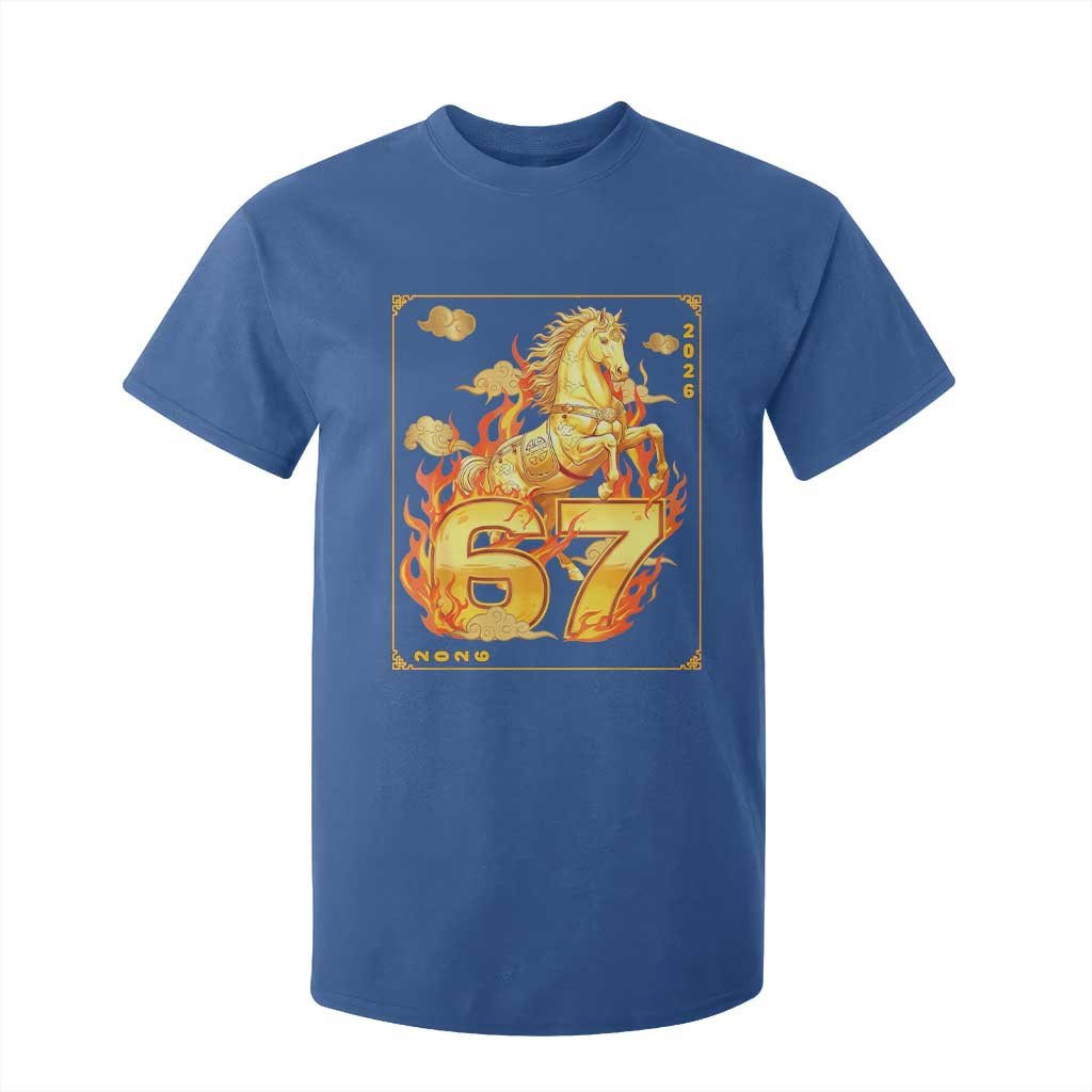 Funny Horse Six Seven Meme T Shirt For Kid Happy Lunar New Year TS12 Royal Blue Print Your Wear
