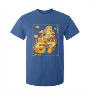Funny Horse Six Seven Meme T Shirt For Kid Happy Lunar New Year TS12 Royal Blue Print Your Wear
