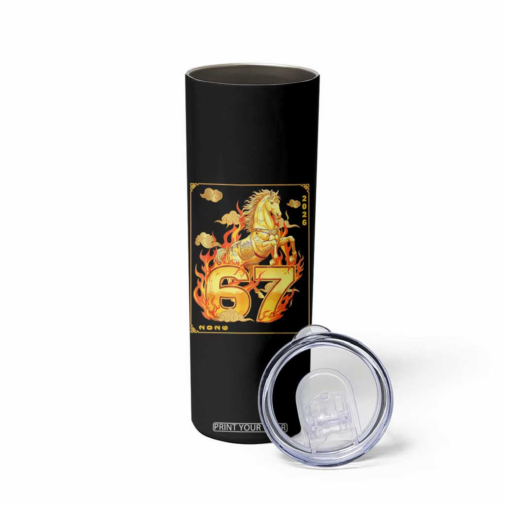 Funny Horse Six Seven Meme Skinny Tumbler Happy Lunar New Year TS12 Print Your Wear